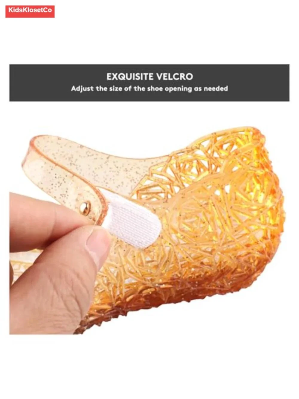 Princess Jelly Mary Jane Flats Dance Party Shoes with Velcro Closure